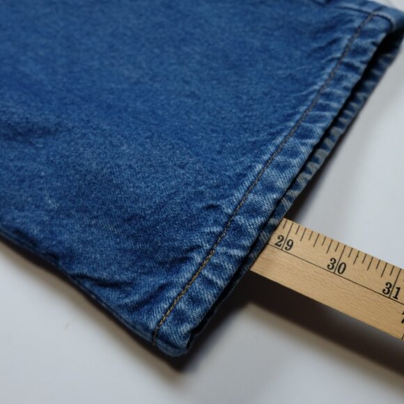 Carhartt Flannel Lined Pants Mens 42x29 Relaxed Twill Denim Outdoor Utility - Picture 8 of 8